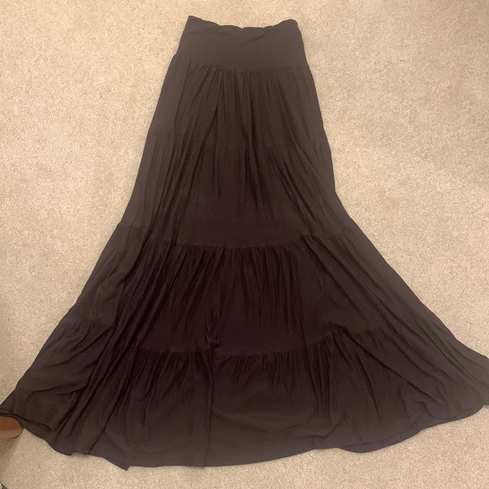 Chocolate brown Maxi/Prairie skirt
